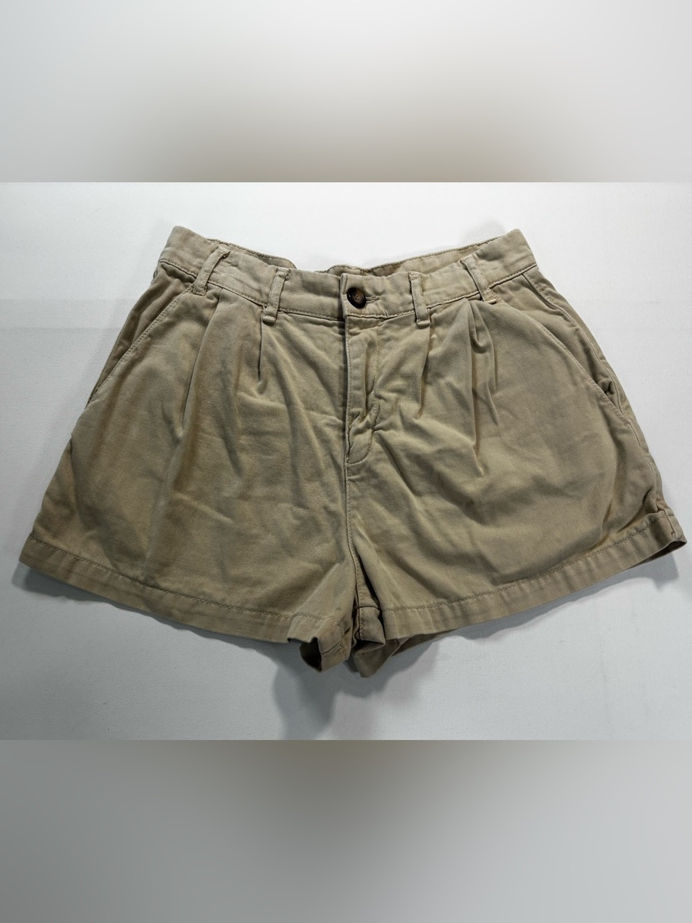 Free People Pleated Khaki Shorts Size 2